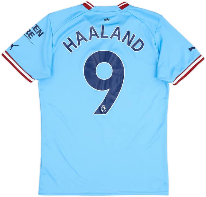 2022-23 Manchester City Home Shirt Haaland #9 - 8/10 - (S)