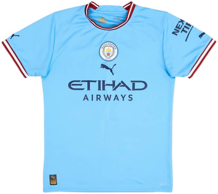 2022-23 Manchester City Home Shirt Haaland #9 - 8/10 - (S)