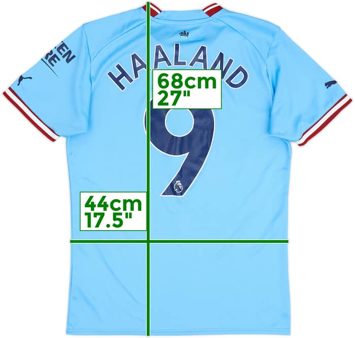 2022-23 Manchester City Home Shirt Haaland #9 - 8/10 - (S)