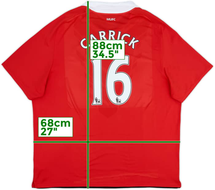 Camiseta de local del Manchester United 2010-11 Carrick #16 - 8/10 - (3XL)