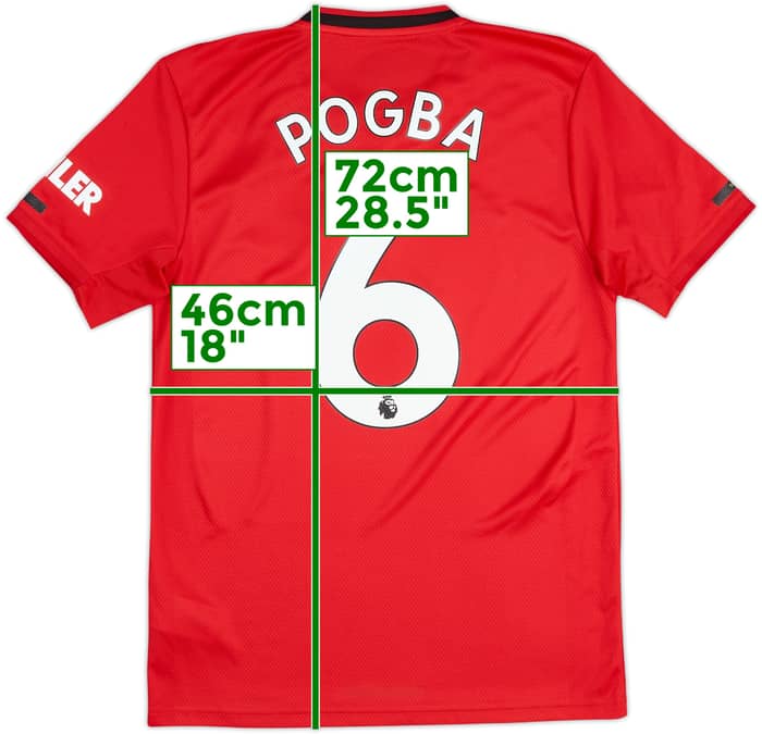 2019-20 Manchester United Home Shirt Pogba #6 - 8/10 - (S)