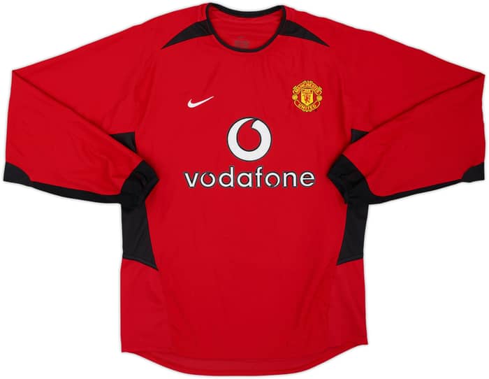 2002-04 Manchester United Camiseta Local Manga Larga Ronaldo #7 - 8/10 - (S)