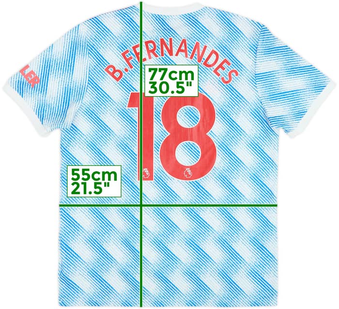 2021-22 Manchester United Away Shirt B.Fernandes #18 - 6/10 - (L)