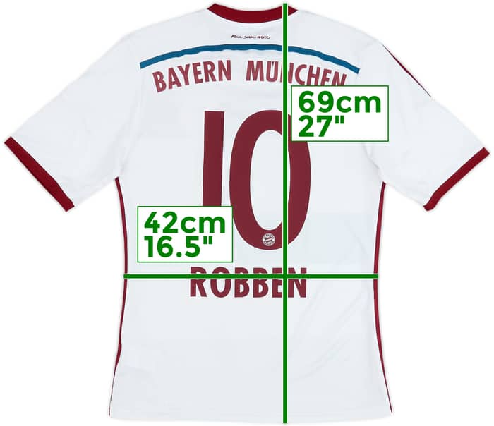 2014-15 Bayern Munich Away Shirt Robben #10 - 6/10 - (S)