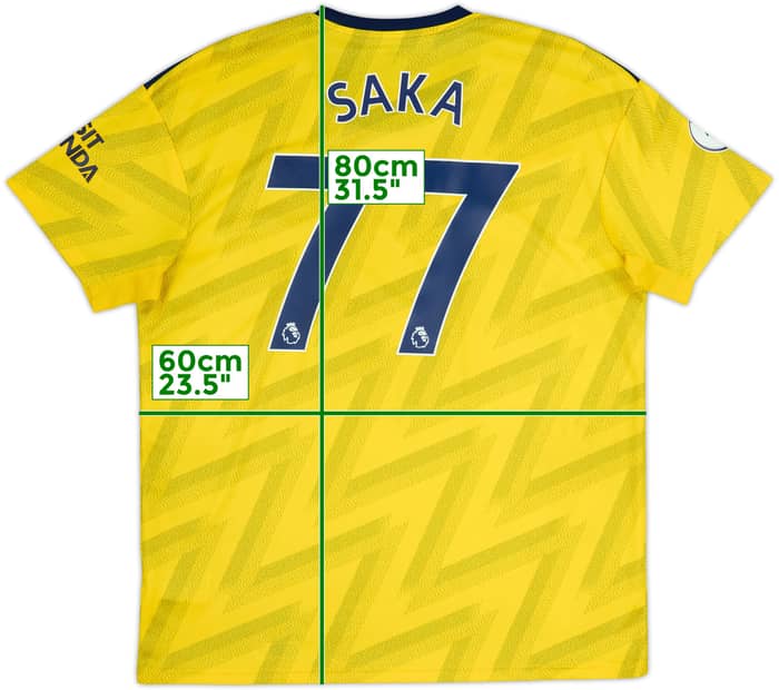 2019-20 Arsenal Away Shirt Saka #77 - 8/10 - (XL)