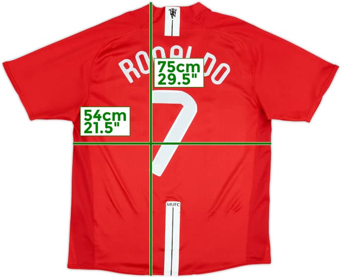 2007-09 Manchester United Home Shirt Ronaldo #7 - 7/10 - (L)