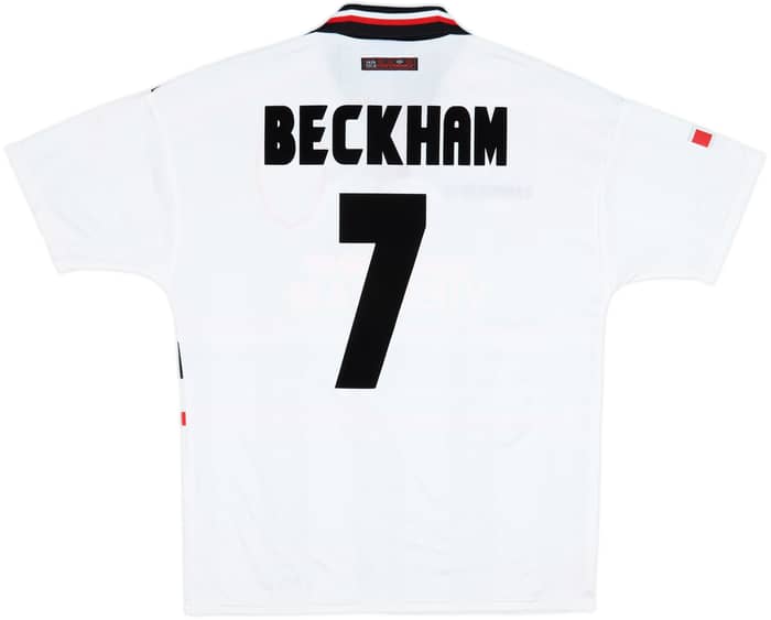 1997-99 Manchester United Away Shirt Beckham #7 - 7/10 - (L)