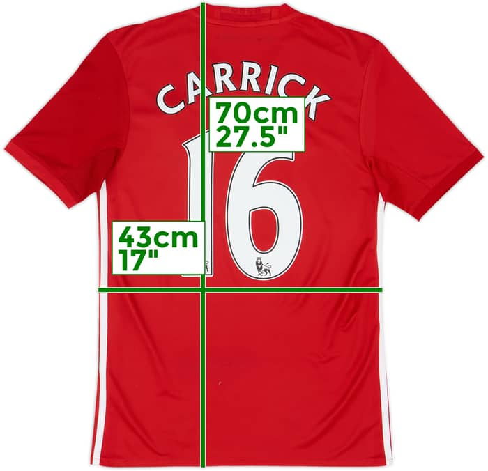 2016-17 Manchester United Home Shirt Carrick #16 - 8/10 - (XS)