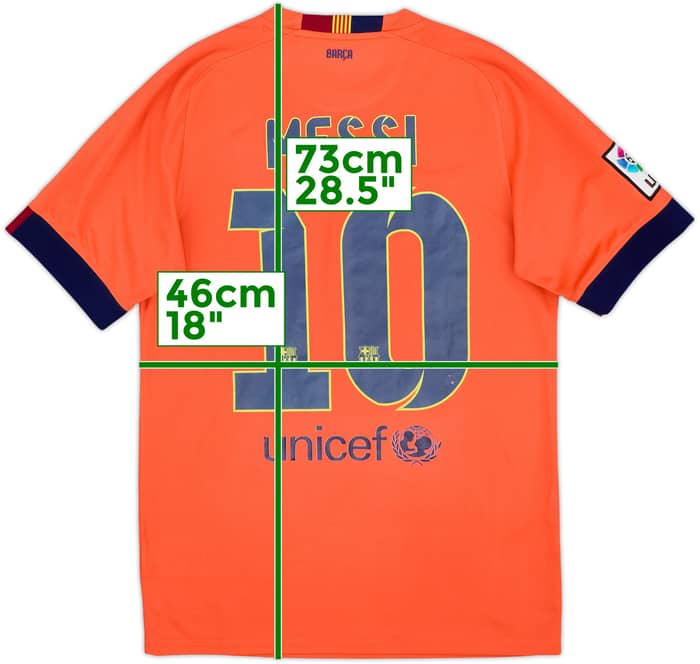 2014-15 Barcelona Away Shirt Messi #10 - 4/10 - (S)