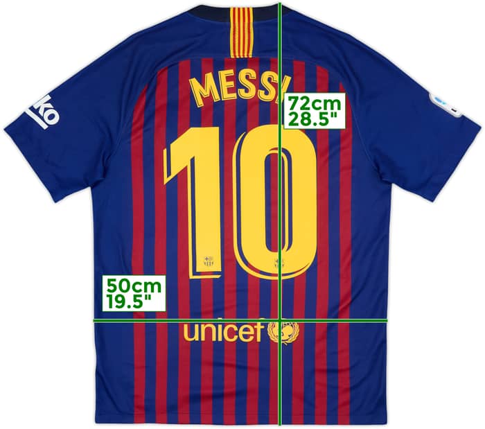2018-19 Barcelona Home Shirt Messi #10 - 8/10 - (M)