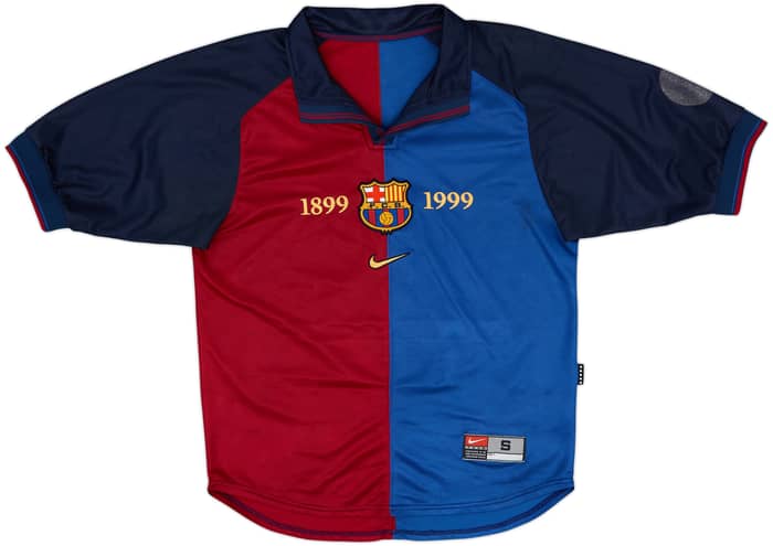 1999-00 Barcelona Centenary Home Shirt Guardiola #4 - 7/10 - (S)