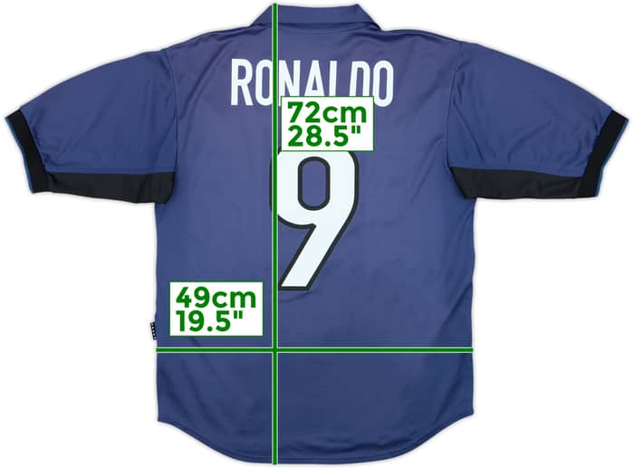 1998-99 Inter Milan Third Shirt Ronaldo #9 - 7/10 - (S)