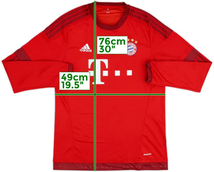 2015-16 Bayern Munich Home L/S Shirt - 5/10 - (L)