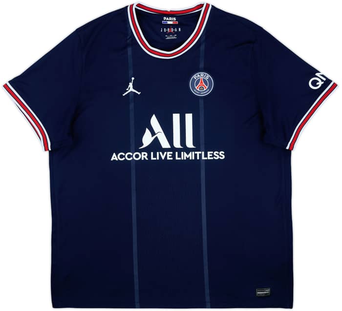 2021-22 Paris Saint-Germain Home Shirt Mbappe #7 - 9/10 - (XXL)