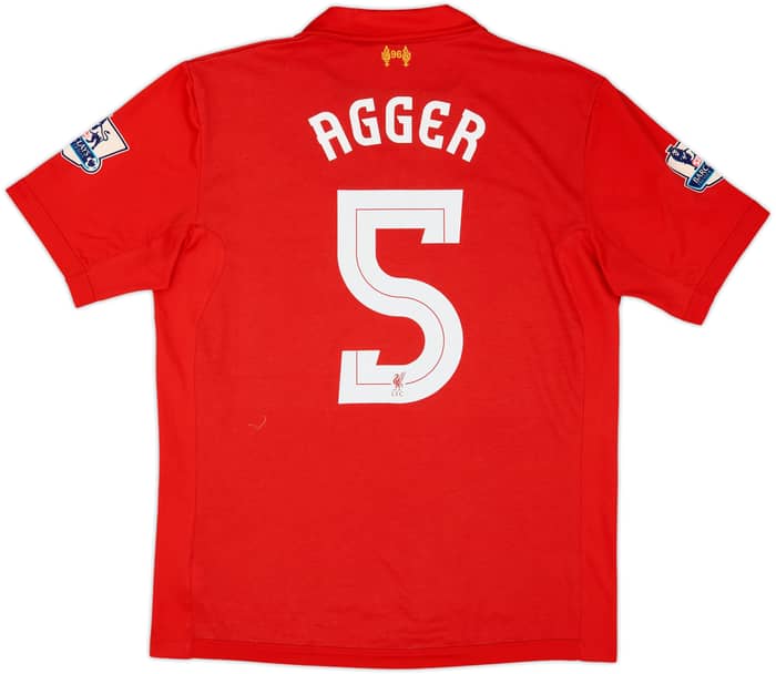 2012-13 Liverpool Home Shirt Agger #5 - 6/10 - (L)