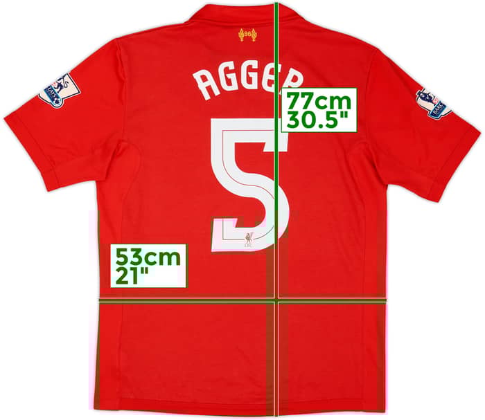 2012-13 Liverpool Home Shirt Agger #5 - 6/10 - (L)