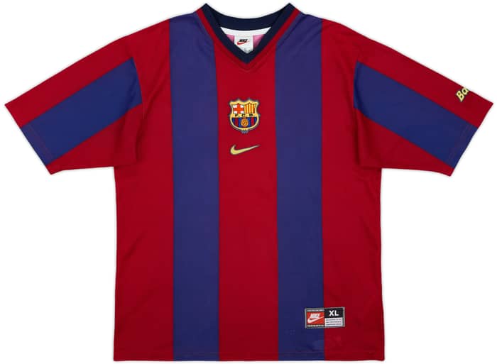1998-00 Barcelona Basic Home Shirt Rivaldo #11 - 8/10 - (XL.Boys)