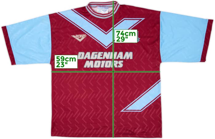 1993-95 West Ham Home Shirt - 6/10 - (XL)