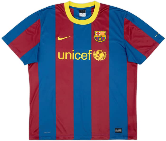2010-11 Barcelona Basic Home Shirt Messi #10 - 7/10 - (XL)