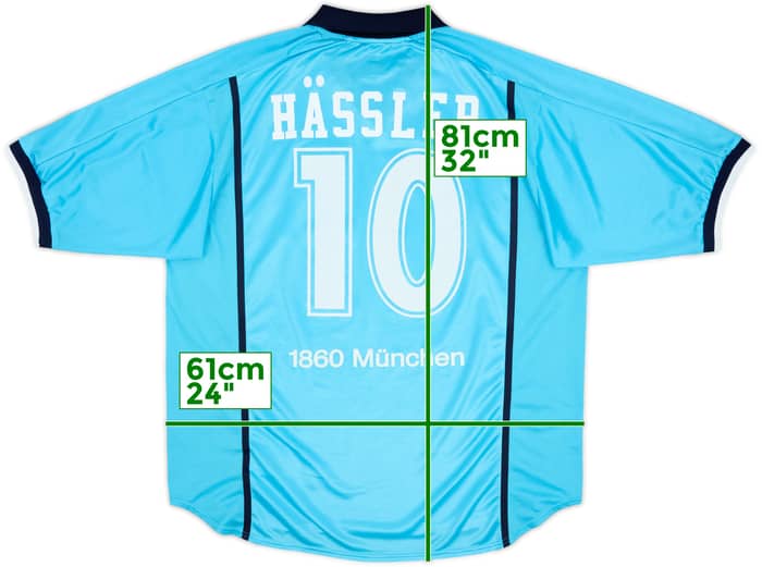 2000-01 1860 Munich Home Shirt Hassler #10 - 8/10 - (XL)