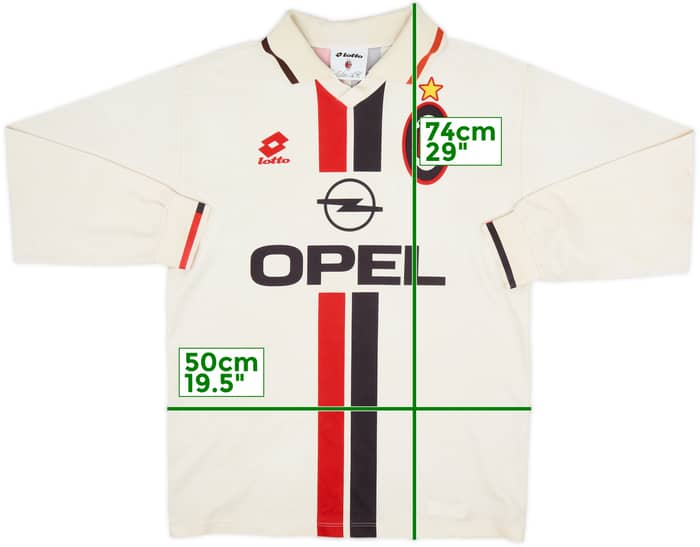 1995-96 AC Milan Basic Away L/S Shirt - 6/10 - (M)