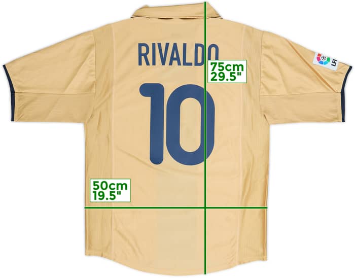 2001-03 Barcelona Away Shirt Rivaldo #10 - 8/10 - (S)