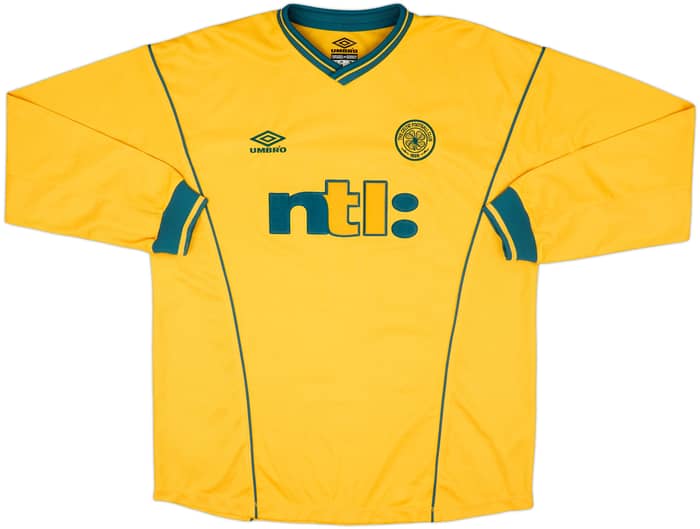 2000-02 Celtic Away L/S Shirt Larsson #7 - 8/10 - (XL)