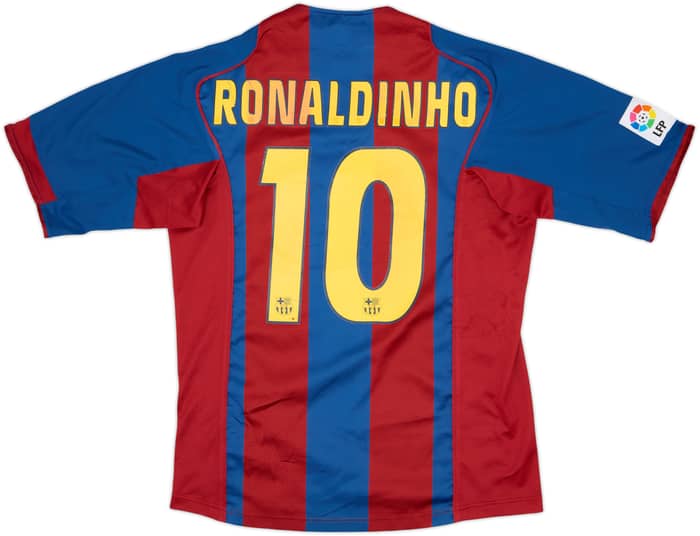2004-05 Barcelona Home Shirt Ronaldinho #10 - 5/10 - (M)
