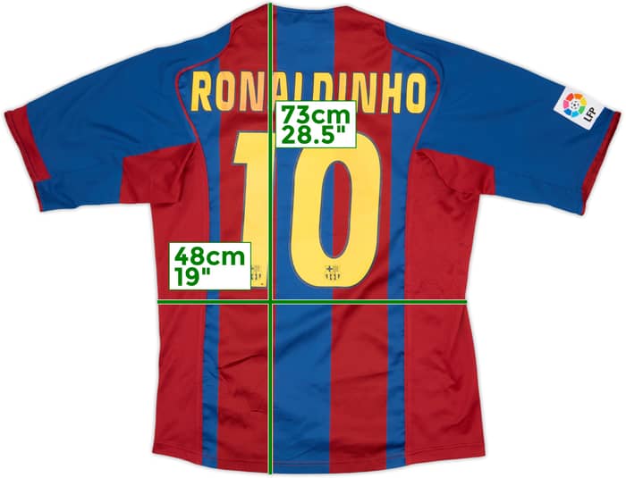 2004-05 Barcelona Home Shirt Ronaldinho #10 - 5/10 - (M)