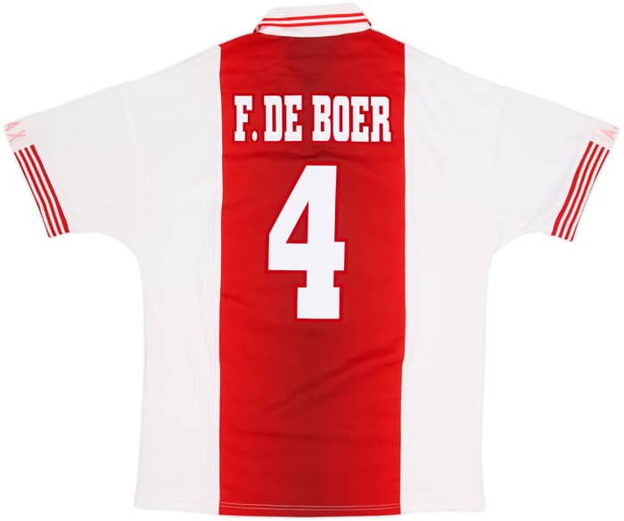 1997-98 Ajax Home Shirt F. De Boer #4 - 8/10 - (M)