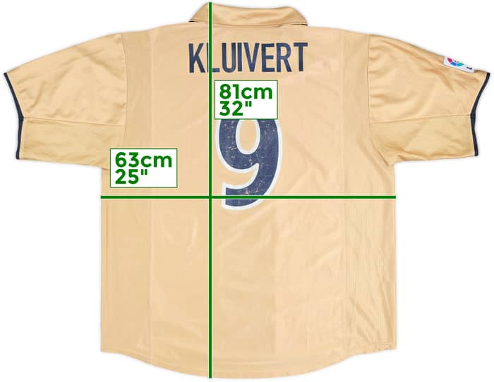 2001-03 Barcelona Away Shirt Kluivert #9 - 6/10 - (XL)