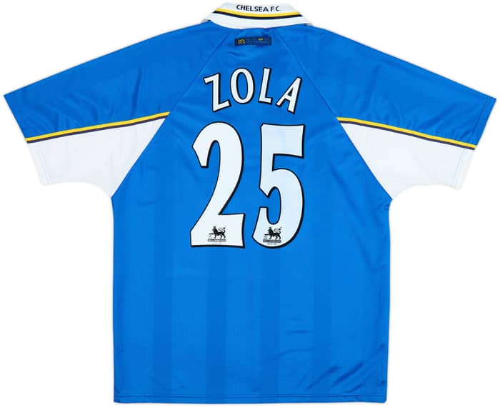 1997-99 Chelsea Home Shirt Zola #25 - 8/10 - (L)