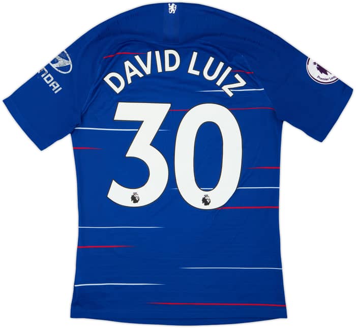 2018-19 Chelsea Authentic Home Shirt David Luiz #30 - 5/10 - (S)