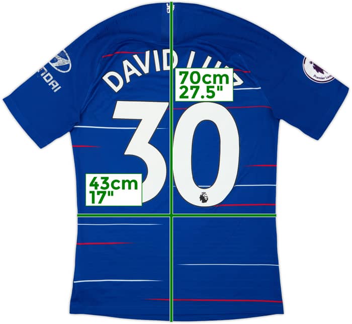 2018-19 Chelsea Authentic Home Shirt David Luiz #30 - 5/10 - (S)