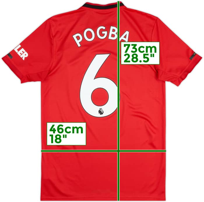 2019-20 Manchester United Home Shirt Pogba #6 - 6/10 - (S)