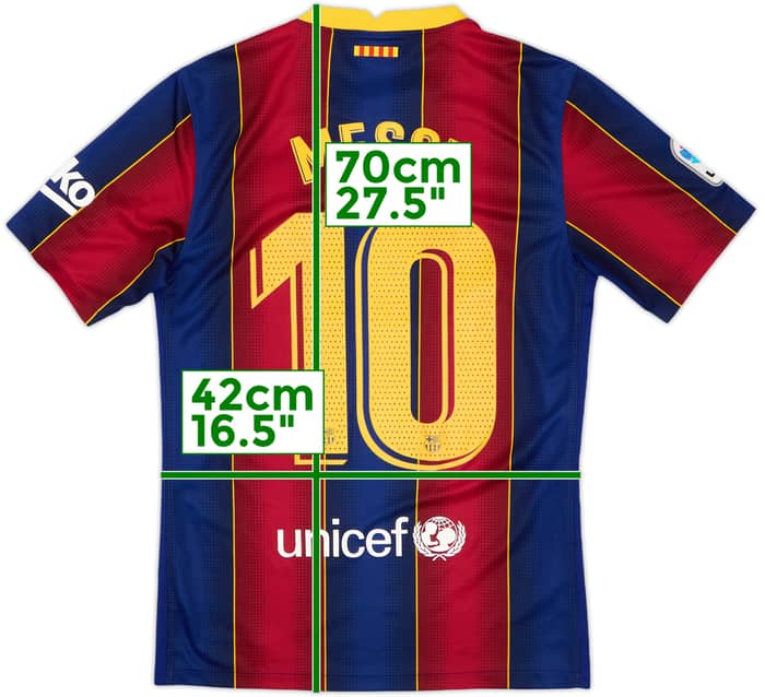 2020-21 Barcelona Home Shirt Messi #10 - 8/10 - (S)