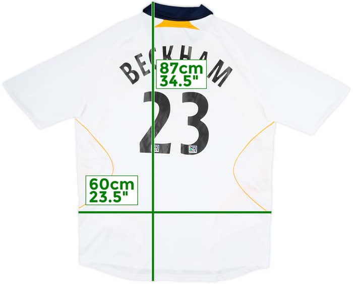 2007-08 LA Galaxy Home Shirt Beckham #23 - 7/10 - (XL)