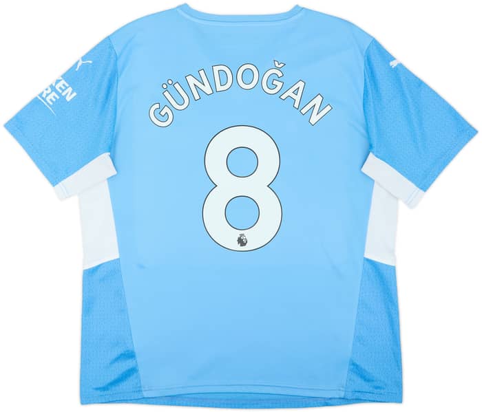 2021-22 Manchester City Home Shirt Gundogan #8 - 8/10 - (XL)