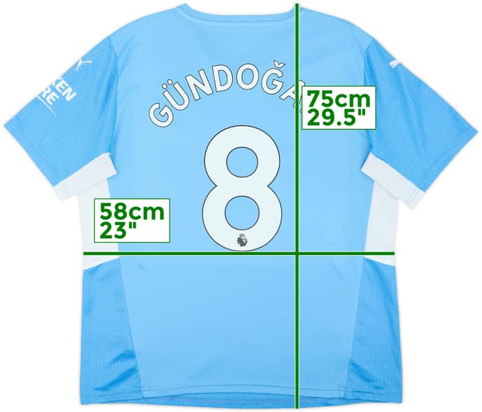 2021-22 Manchester City Home Shirt Gundogan #8 - 8/10 - (XL)