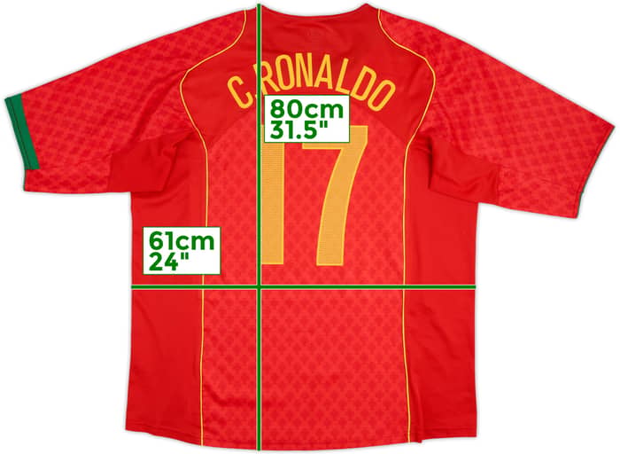 2004-06 Portugal Home Shirt C.Ronaldo #17 - 9/10 - (XXL)