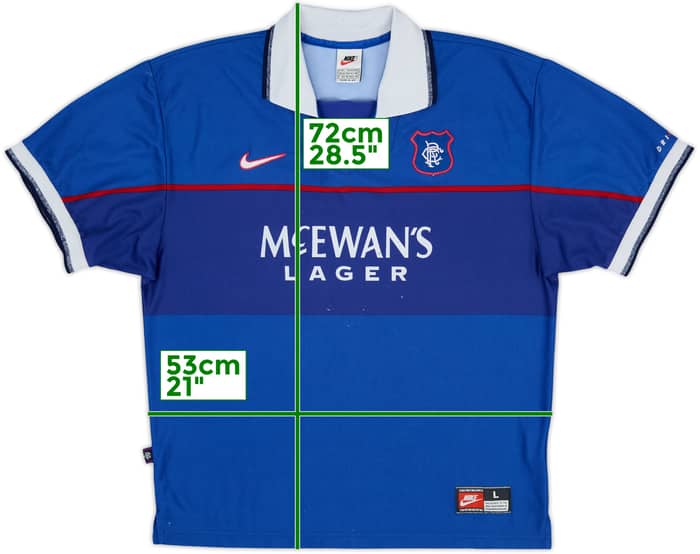 1997-99 Rangers Home Shirt - 4/10 - (L)