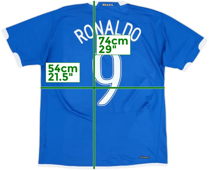 2006-07 Brazil Away Shirt Ronaldo #9 - 6/10 - (L)