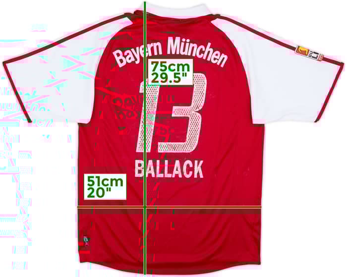 2003-04 Bayern Munich Home Shirt Ballack #13 - 5/10 - (M)