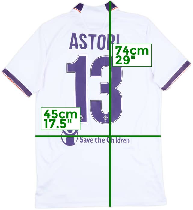 2016-17 Fiorentina Away Shirt Astori #13 - 8/10 - (S)