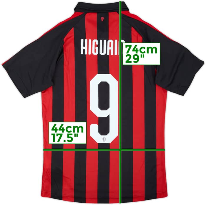 2018-19 AC Milan Home Shirt Higuain #9 - 10/10 - (S)