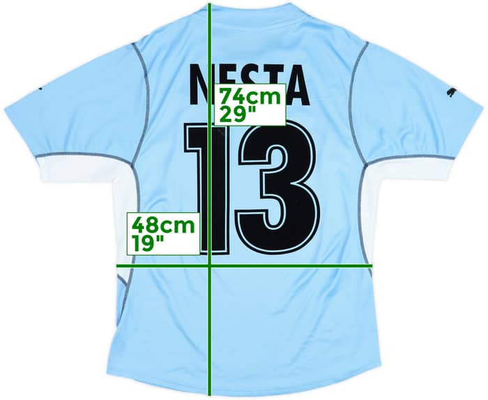 2001-02 Lazio Home Shirt Nesta #13 - 6/10 - (M)