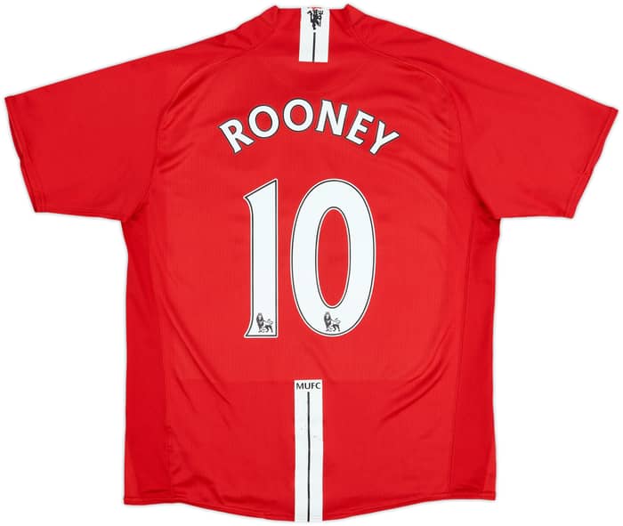 2007-09 Manchester United Home Shirt Rooney #10 - 6/10 - (L)