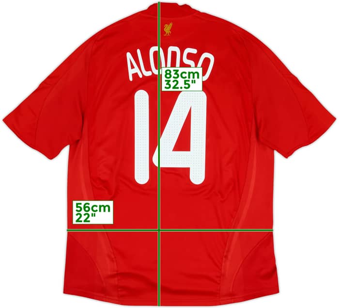 2008-10 Liverpool Home Shirt Alonso #14 - 6/10 - (L)