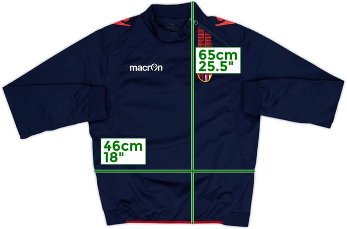 2016-17 Bologna Macron 1/4 Zip Drill Top - 7/10 - (S)