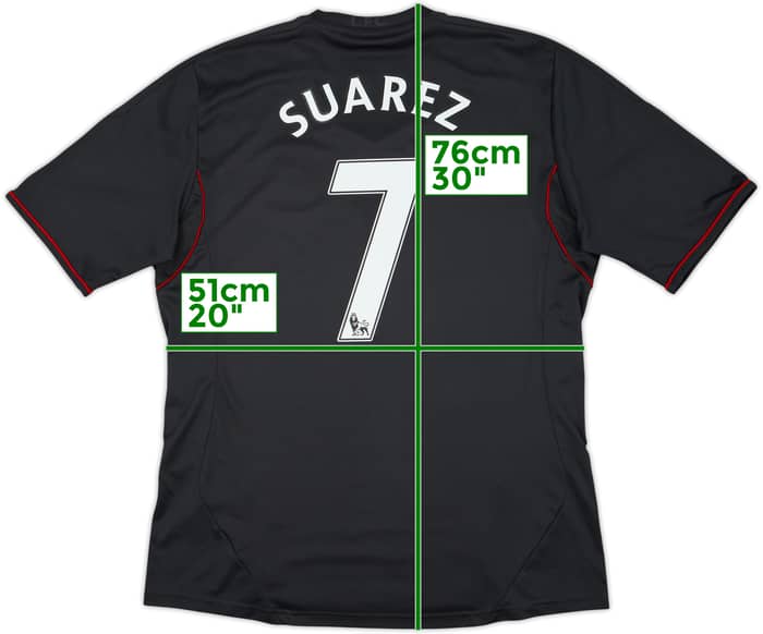 2011-12 Liverpool Away Shirt Suarez #7 - 5/10 - (L)